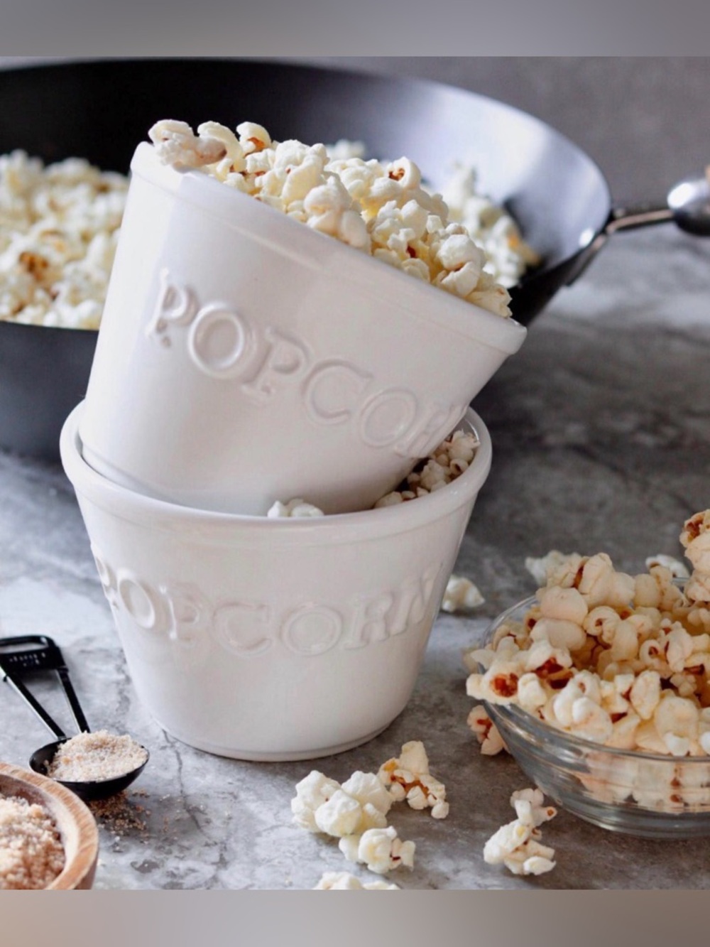 Crate & Barrel Small Popcorn Bowl Set